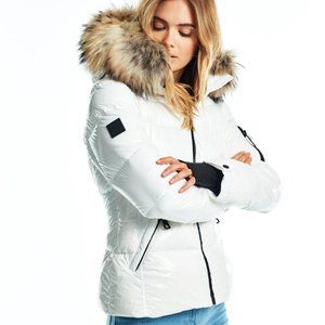 Sam nyc real fur trim puffer